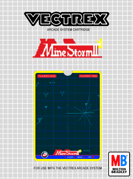 Mine Storm 2 box art for Vectrex